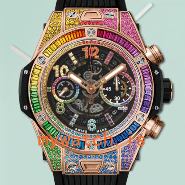 Hublot Big Bang 44mm Men 411.OX.9910.LR.0999-001 Diamond Bezel Rubber Band: A Masterpiece of Luxury and Precision