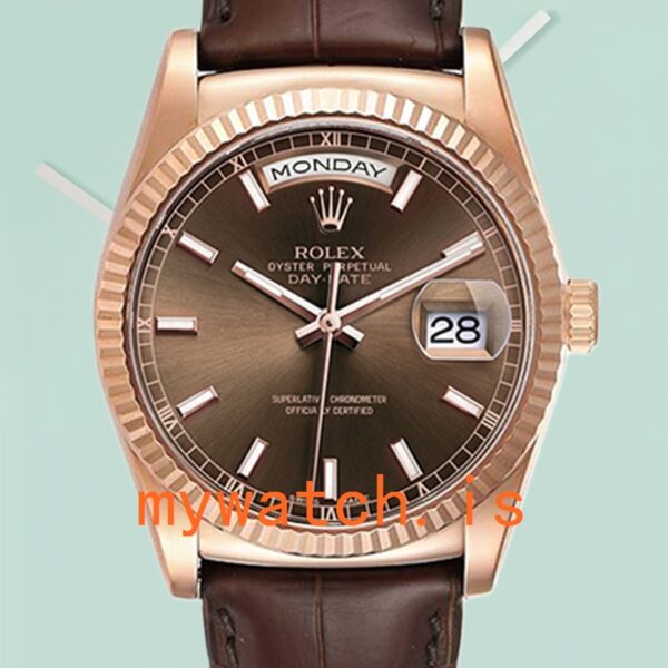 Rolex Day-Date 118135 36mm Mens Automatic Stainless Steel: Genuine vs. Replica